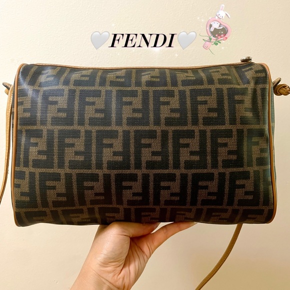 🧚Auth💖Beautiful💖 FENDI Zucca Zucchino FF Monogram Pochette Clutch Crossbody✨ - Picture 4 of 13